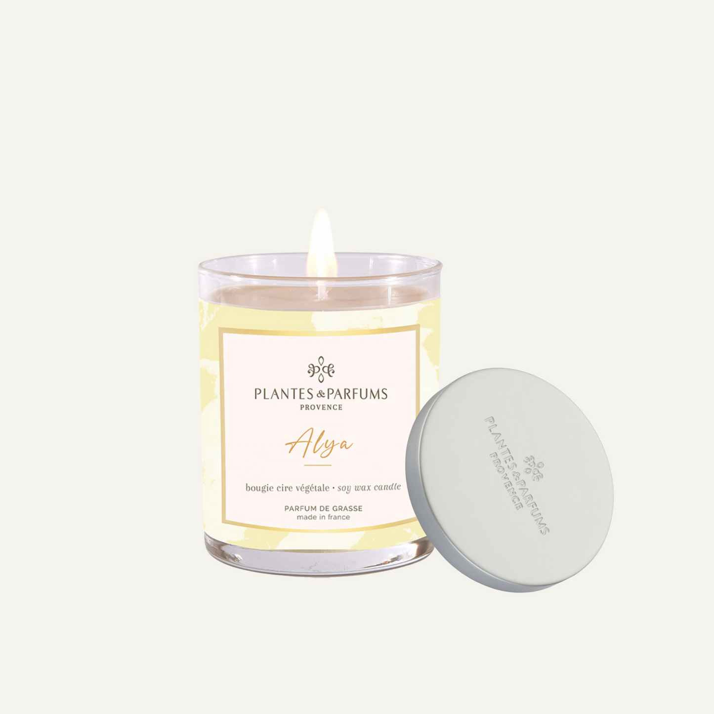 Bougie végétale parfumée - Alya - 180 g avec Capot