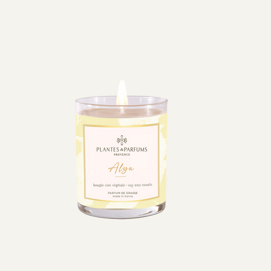 Bougie végétale parfumée - Alya - 180 g avec Capot