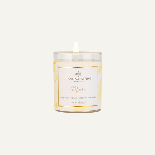 Bougie végétale parfumée - Maïa - Sève de pin - 180 g avec Capot
