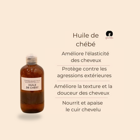 Huile Traditionnelle de Chébé 200ml et bouteille d'application