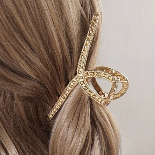 Pince cheveu dorée – Édition bijou