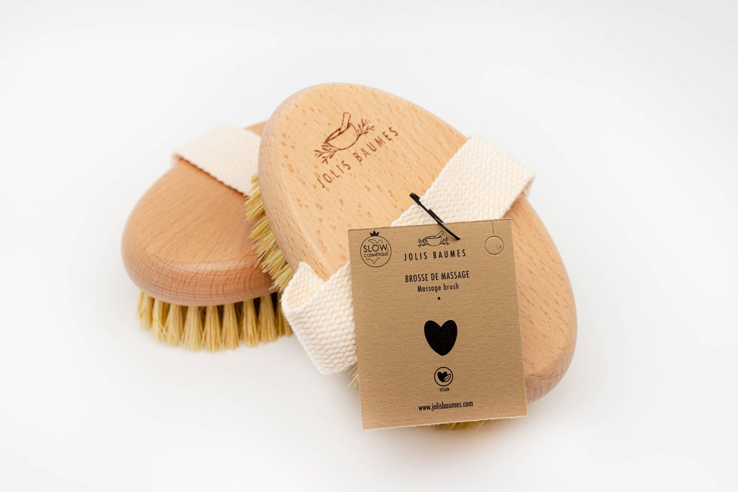 Brosse de massage à sec — massage corps — en bois - Végan