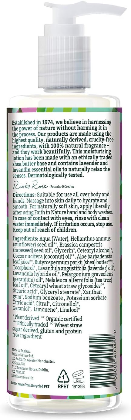 Lotion hydratante - Lavande & Géranium - Corps & mains - 400 ml