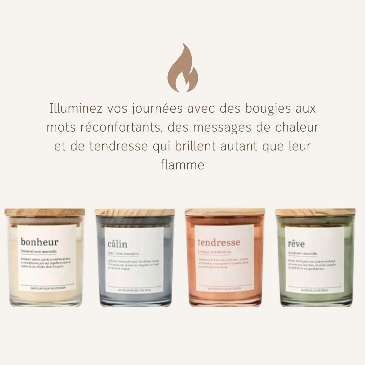 Bougie parfumée - Tendresse - Fleur de coton 110G