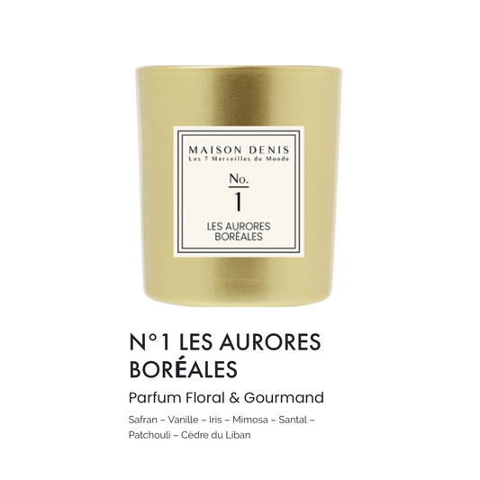Bougie parfumée - N°1 Les Aurores Boréales - Safran & iris - 120 g