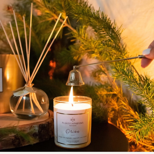 Bougie végétale parfumée - Orion - 180 g avec Capot pour bougie 180 g