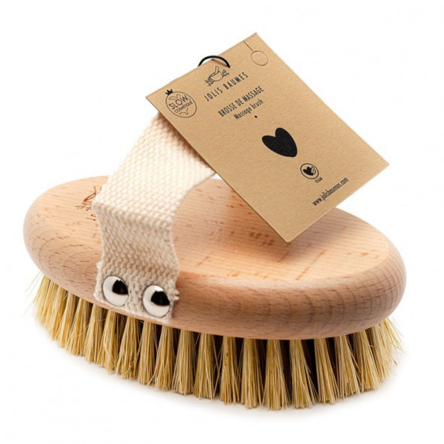 Brosse de massage à sec — massage corps — en bois - Végan