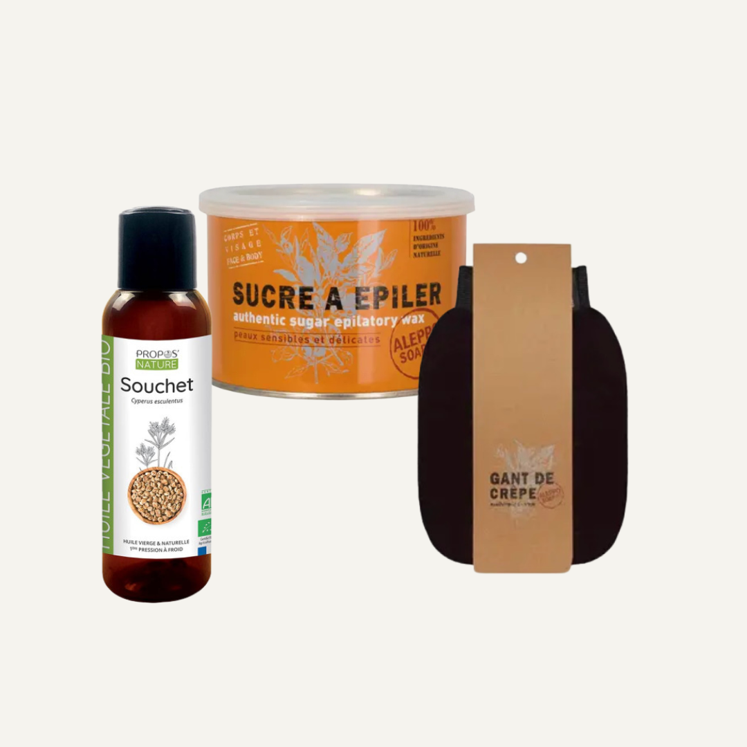 Routine Épilation Douce Cire au Sucre & Huile de souchet