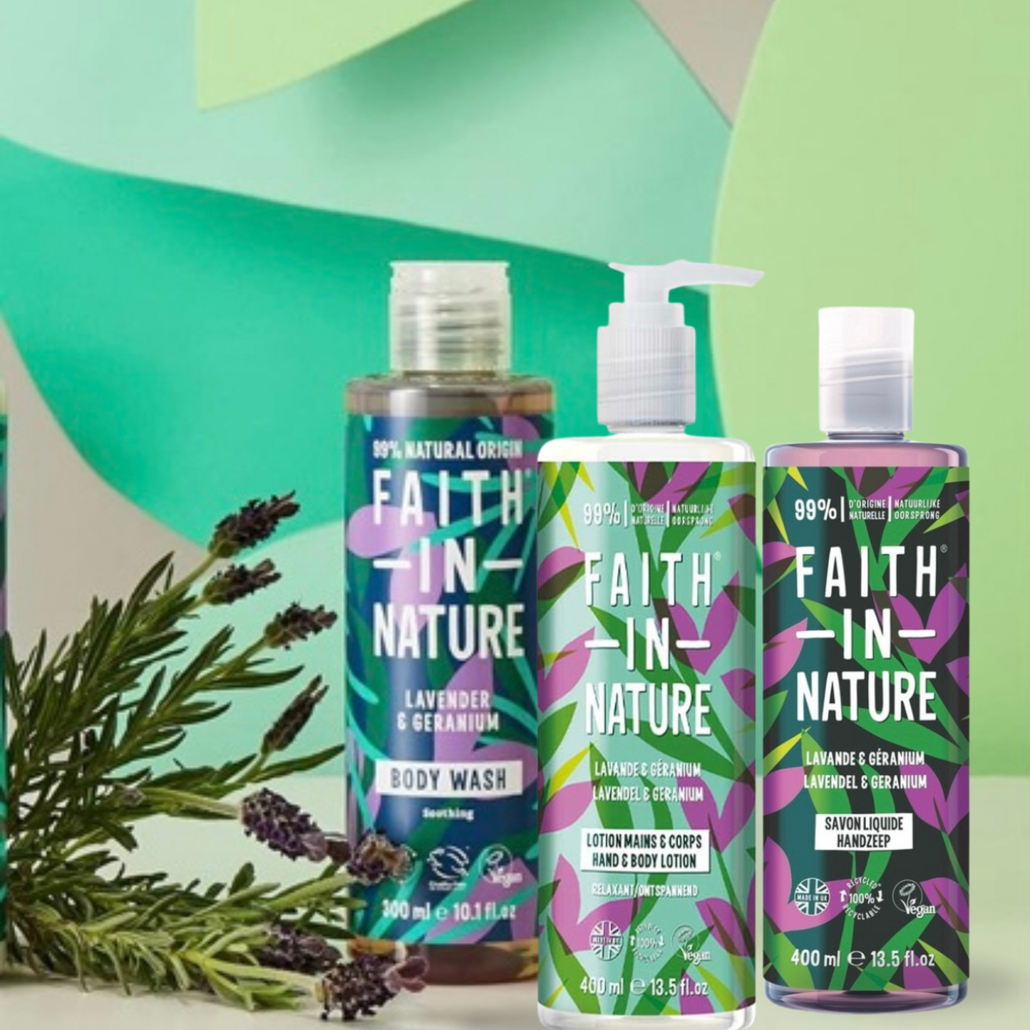Lotion hydratante - Lavande & Géranium - Corps & mains - 400 ml