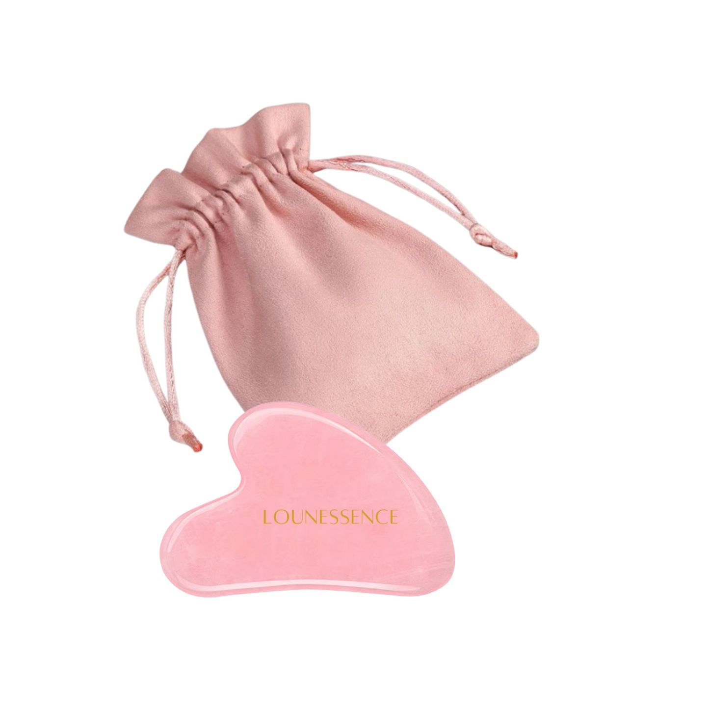 Gua Sha en Quartz Rose - Visage Et Cou