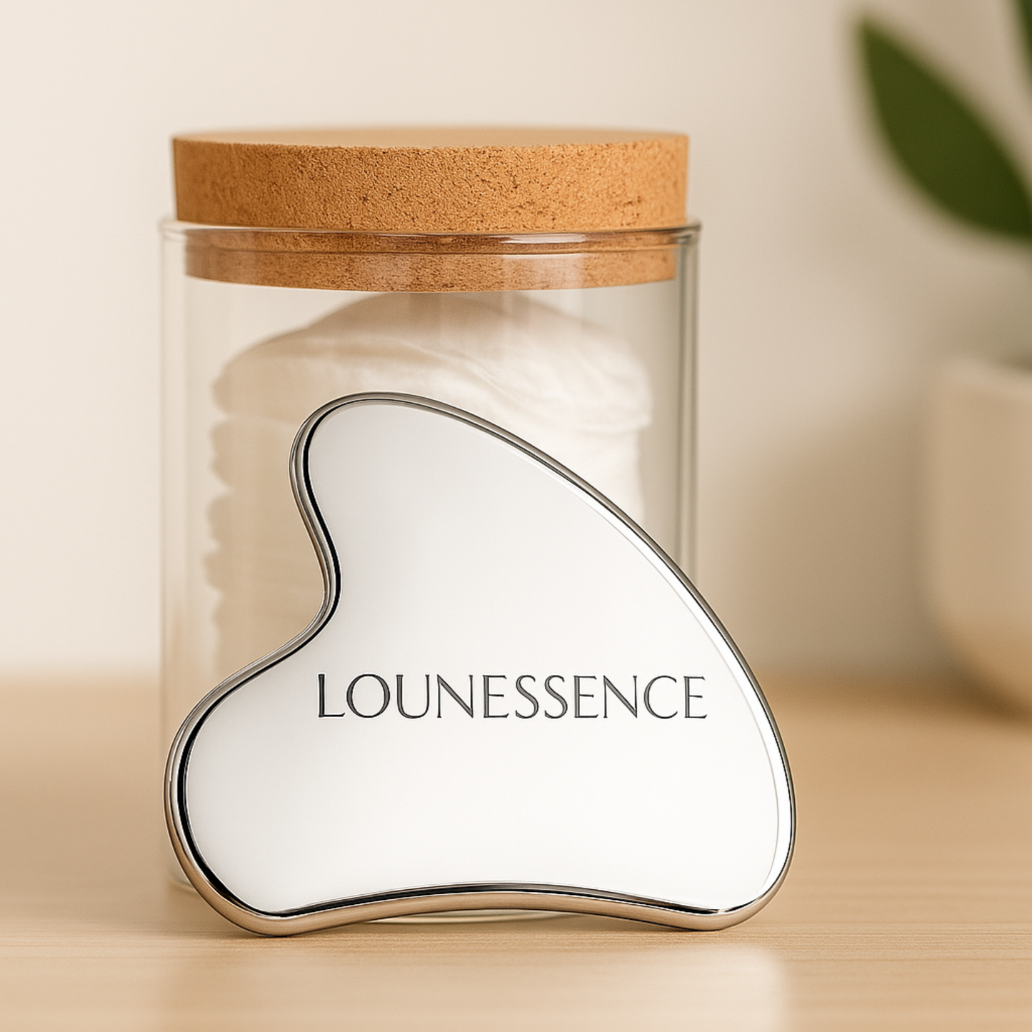 Gua Sha en Acier Inoxydable - visage et cou