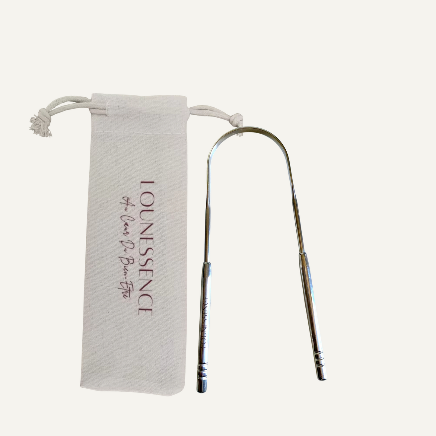 Gratte-Langue Compact en Acier Inoxydable - Lounessence