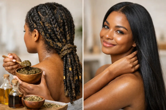 Routine chébé cheveux avant après