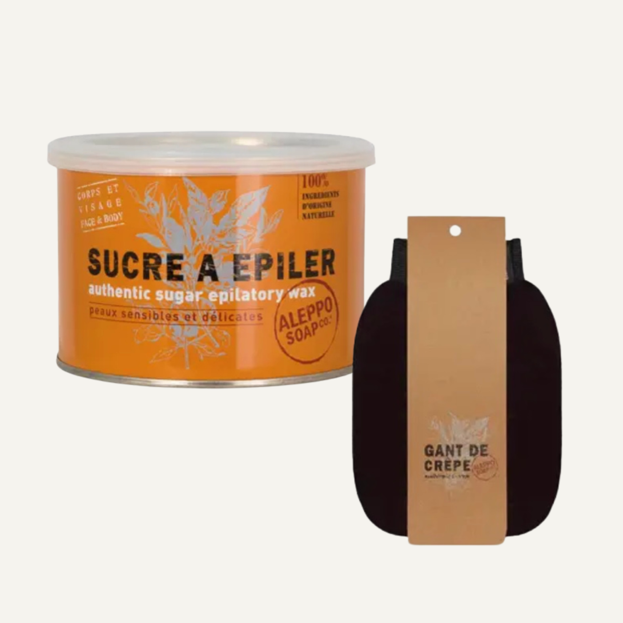 Pack épilation Tadé Sucre à Épiler Visage et Corps 500g et Tadé Gant de Crêpe