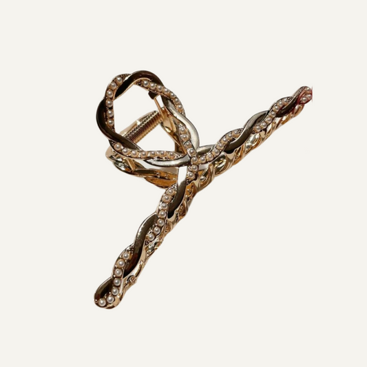 Pince cheveux dorée – Édition bijou