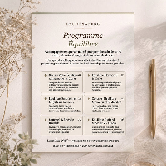 Programme Équilibre | Nourrir son Équilibre | Alimentation & Corps