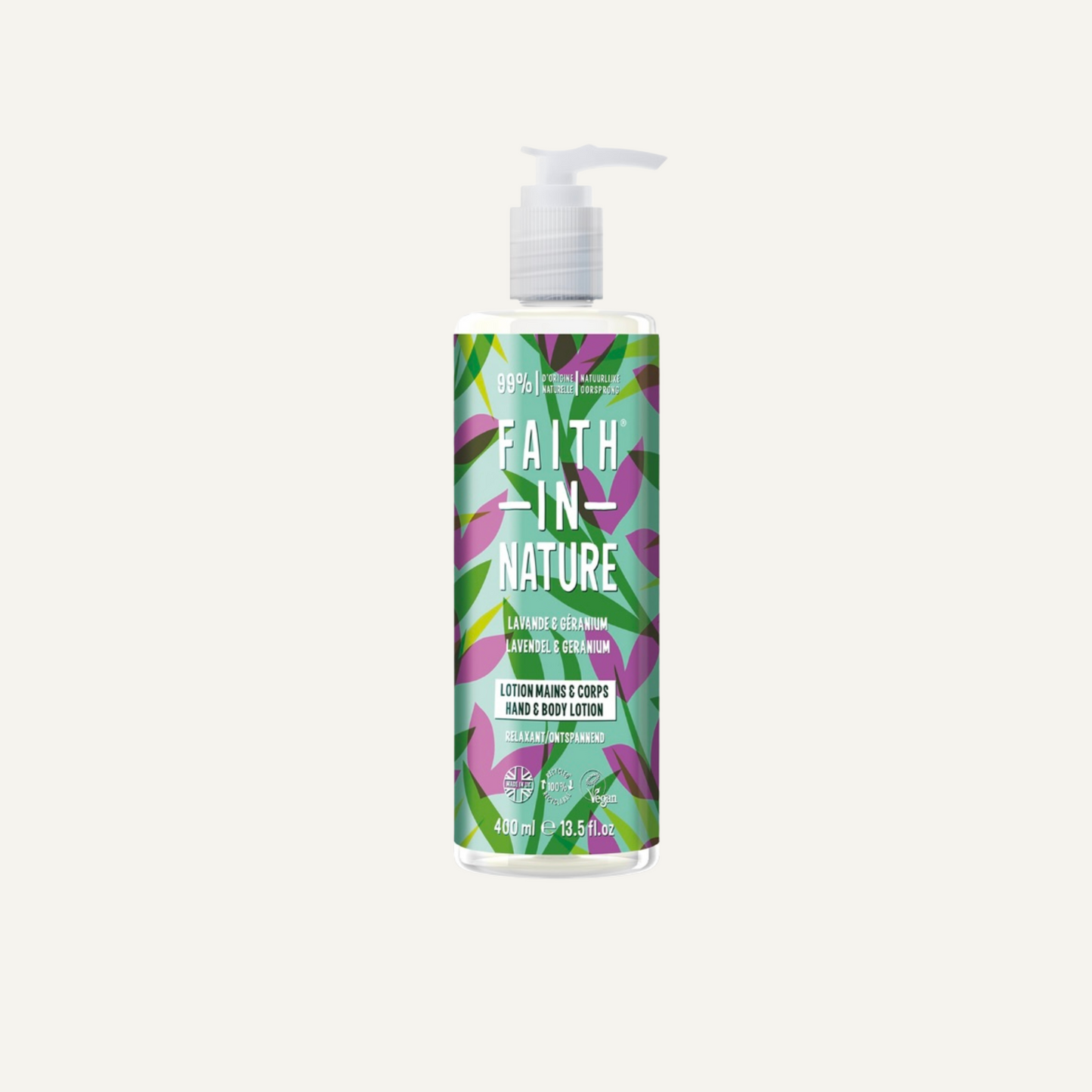 Lotion hydratante - Lavande & Géranium - Corps & mains - 400 ml