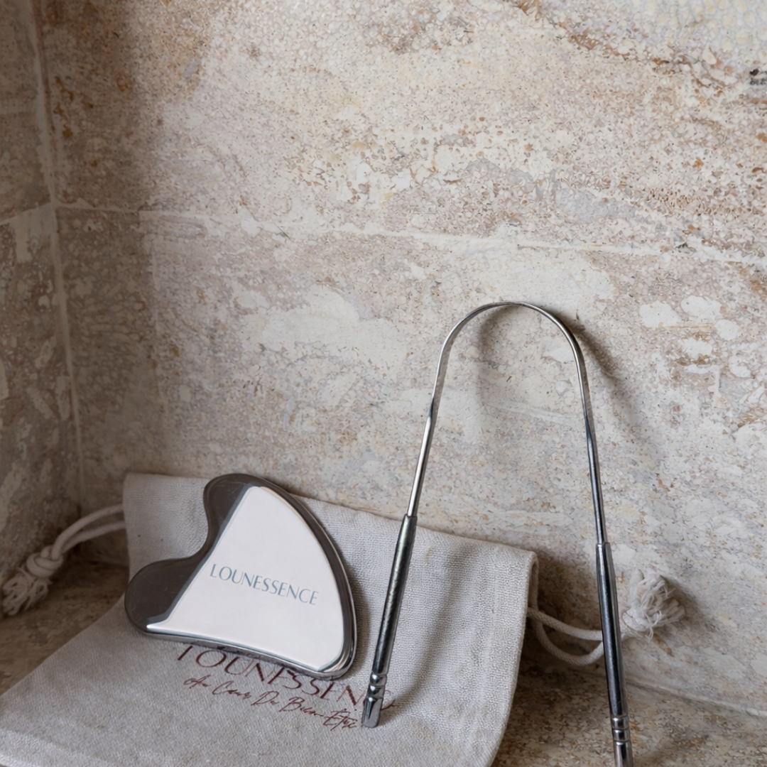 Gua Sha en Acier Inoxydable - visage et cou