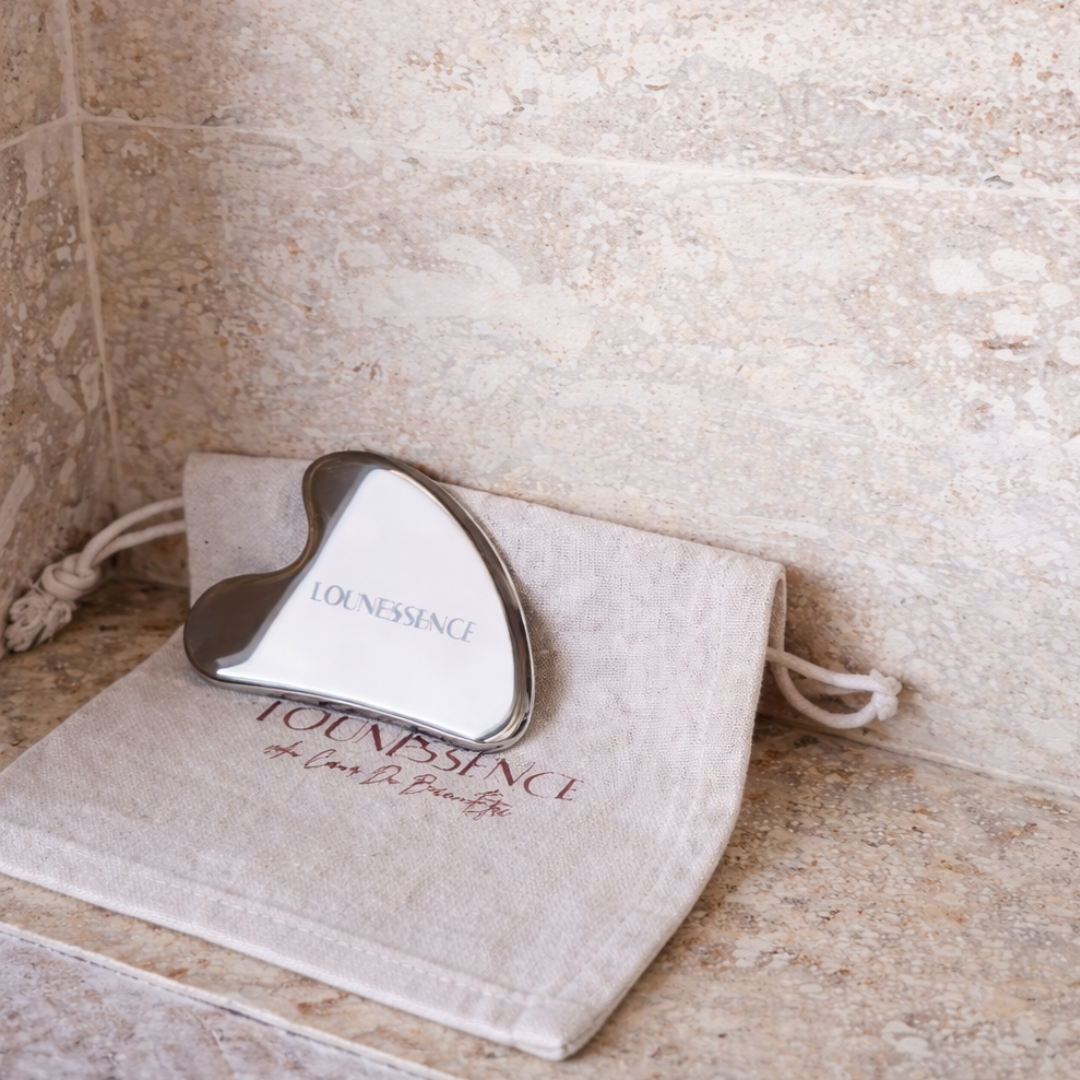 Gua Sha en Acier Inoxydable - visage et cou