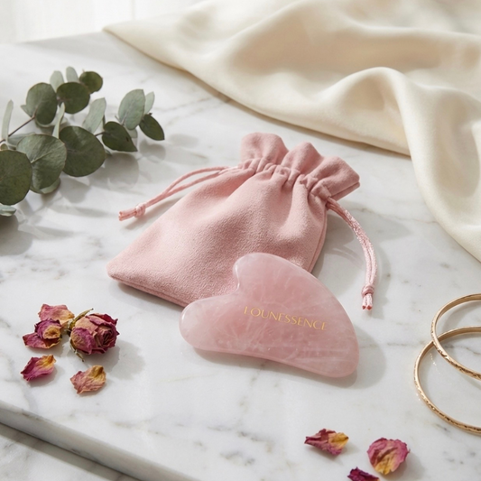Gua Sha en Quartz Rose - Visage Et Cou